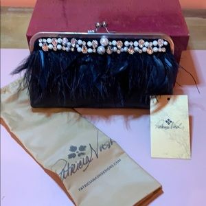 Patricia Nash Diamonds Feathers and Pearls Clutch
